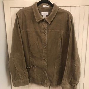 CJ Banks stretchy brown corduroy Jacket